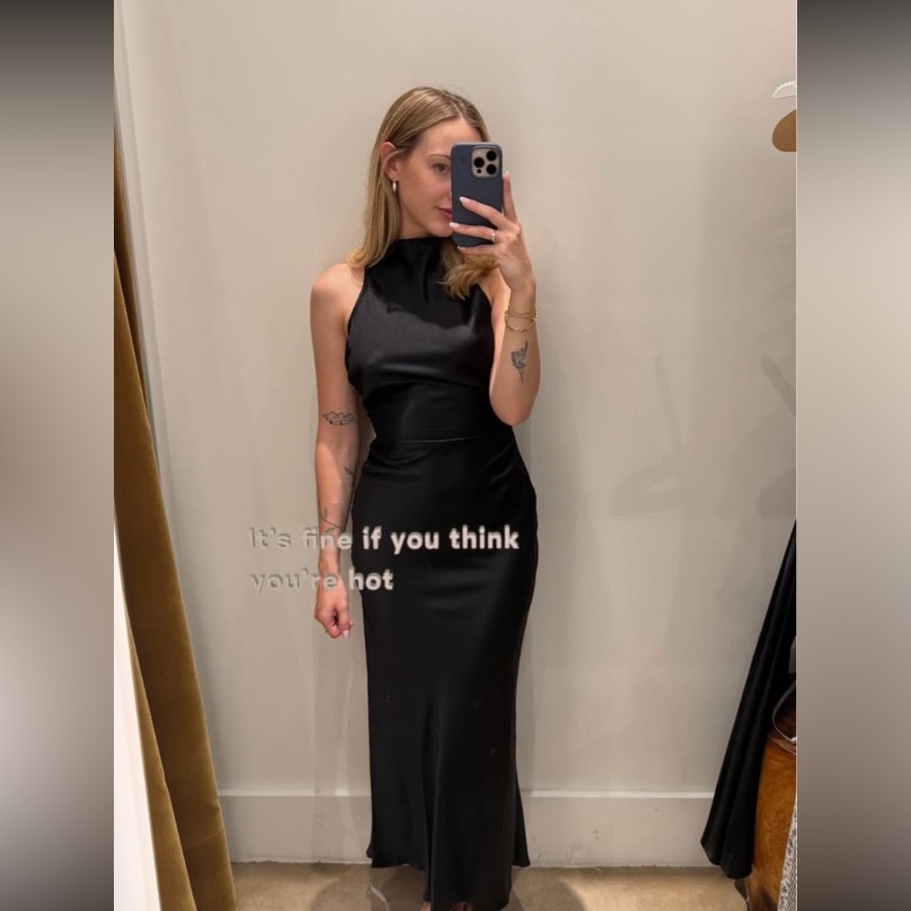 Reformation Casette Silk Black Dress | Size 2